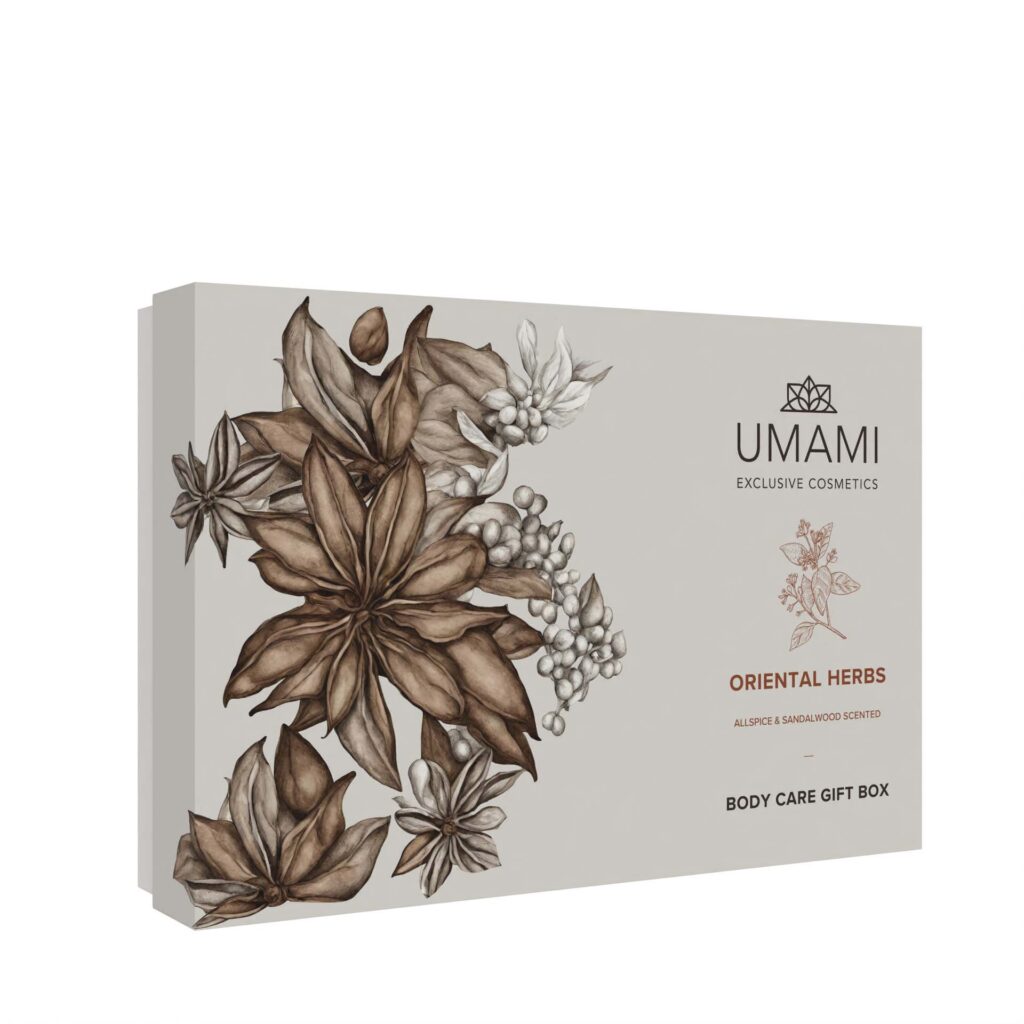 UMAMI Gift Box Doccia & Mani · 5 pezzi – Oriental Herbs