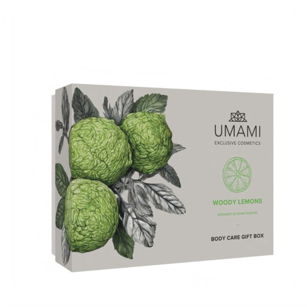 UMAMI Gift Box Crema & Profumo · 3 pezzi – Woody Lemons